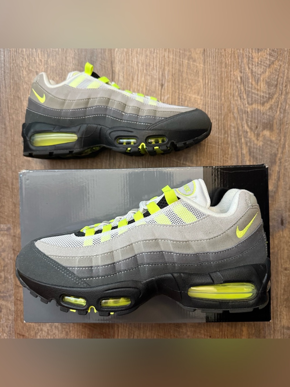 Nike Air Max 95 OG Big Bubble Neon 2025 Grey Men’s Size 8.5 Sneakers HM4740-001.